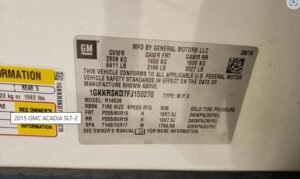 2015 Gmc Acadia SLT-2 – 1GKKRSKD7FJ150270